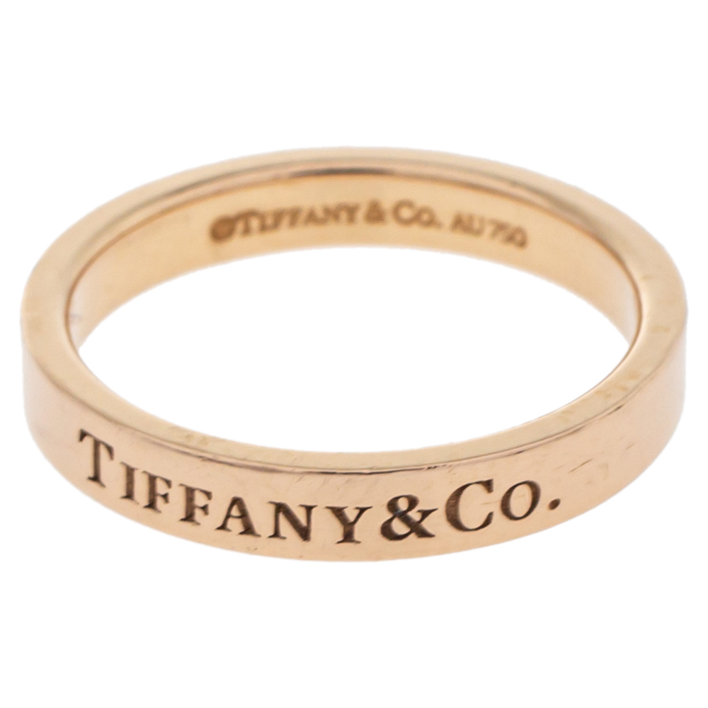 

Tiffany & Co.18K Rose Gold Band Ring Size