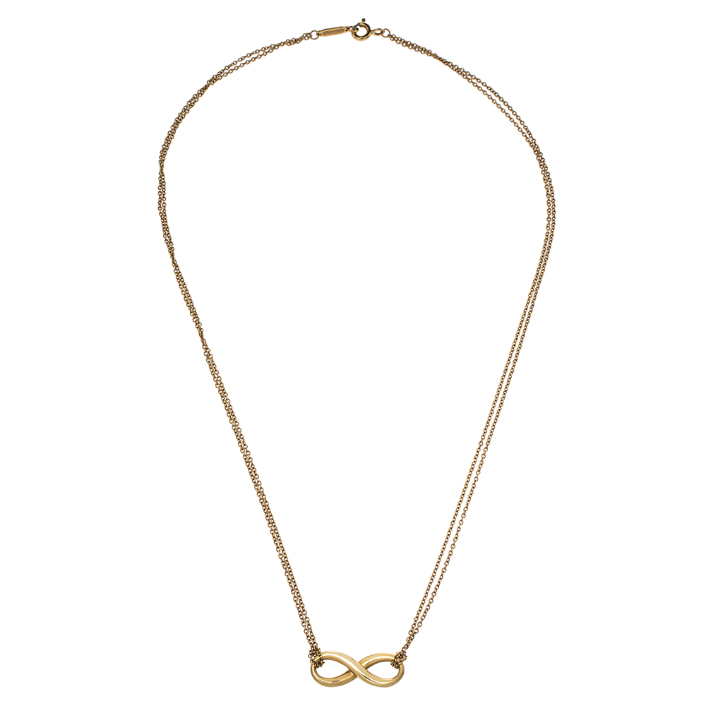 

Tiffany & Co. Infinity 18K Yellow Gold Pendant Necklace