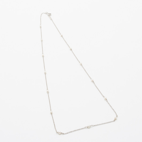 مملوكة مسبقًا Tiffany & Co. Pearls By the Yard 18K White Gold Necklace
