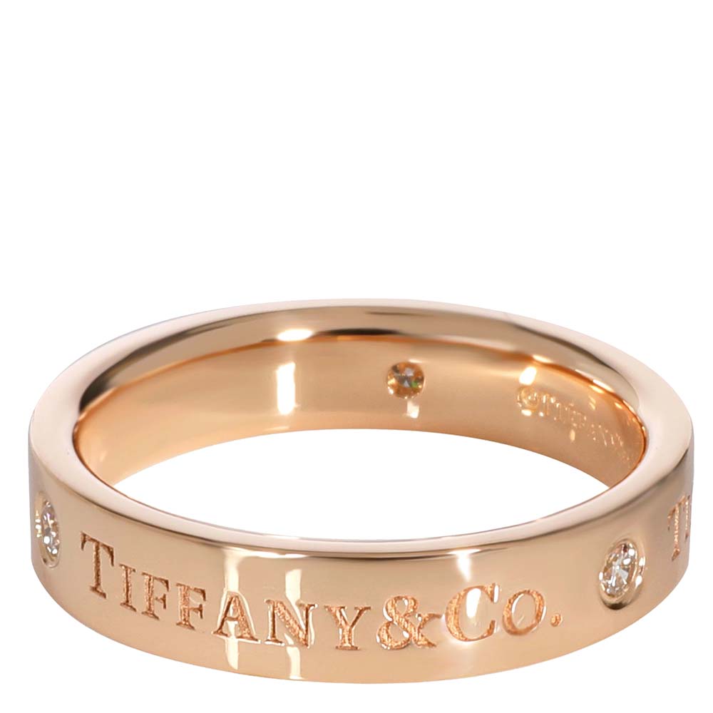 

Tiffany & Co. Band Diamonds 18K Rose Gold Ring Size EU 50