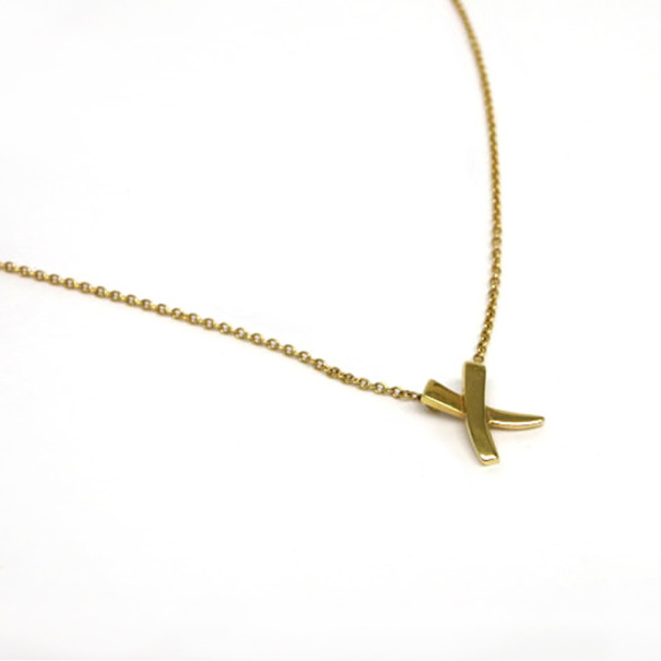 مملوكة مسبقًا Tiffany & Co. X Mini Gold 750 Pendant