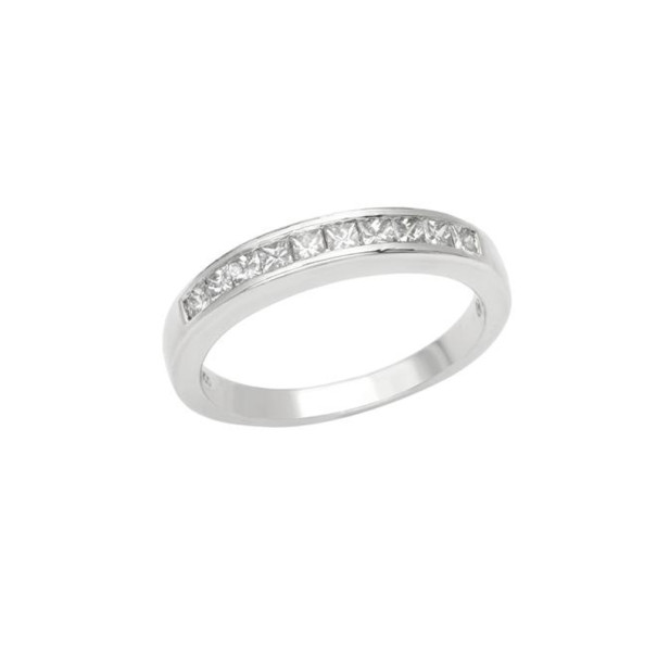 Pre Owned Tiffany & Co. Platinum & Diamond Wedding Band Size 50.5