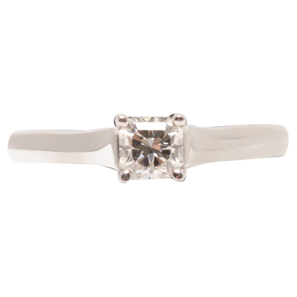 Tiffany & Co. Platinum Diamond Ring Size EU 48