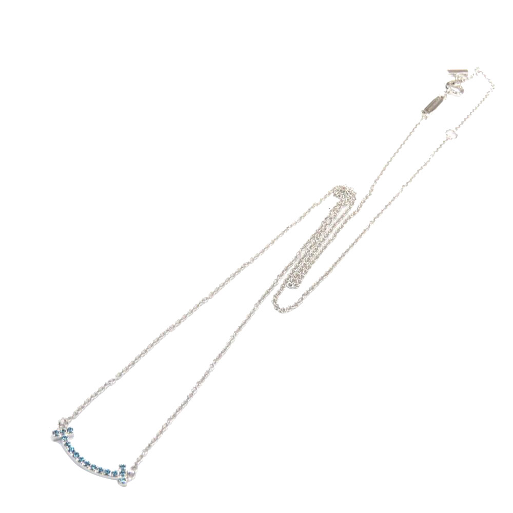 

Tiffany & Co. 18K White Gold Diamond T Smile Pendant Necklace