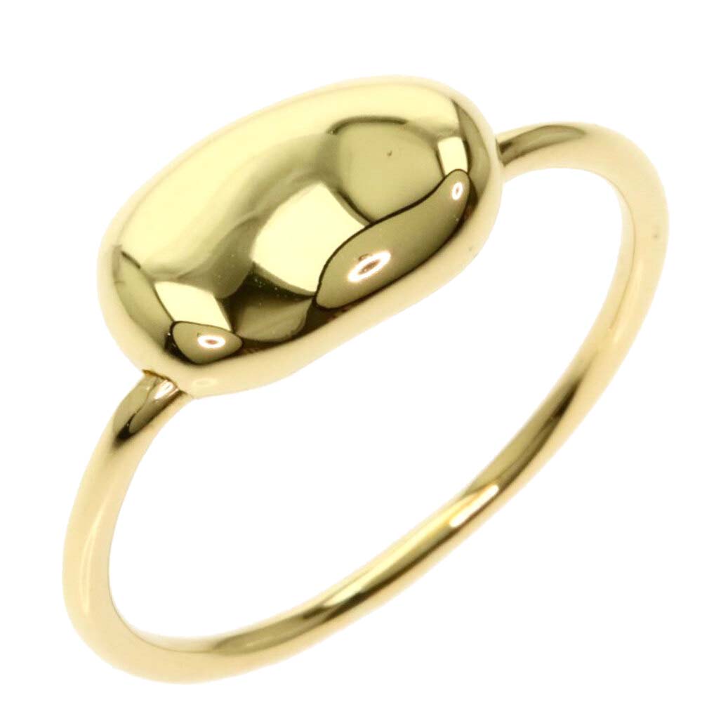 Pre-owned Tiffany & Co Elsa Peretti 18k Yellow Gold Bean Ring Size Eu 47