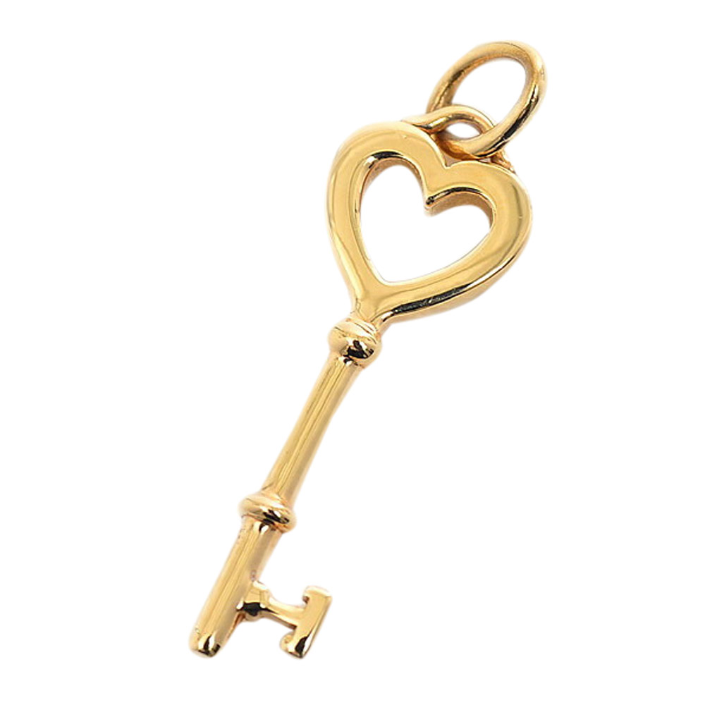 Pre-owned Tiffany & Co Heart Key 18k Yellow Gold Mini Pendant