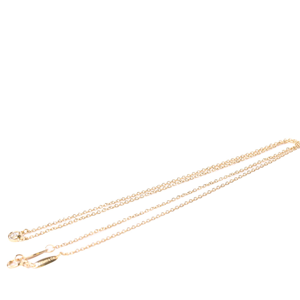 

Tiffany & Co. 18K Rose Gold Gold Else Peretti Diamond By The Yard Pendant Necklace