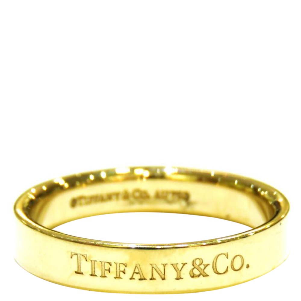 

Tiffany & Co. 18K Yellow Gold Flat Band Ring Size EU 61