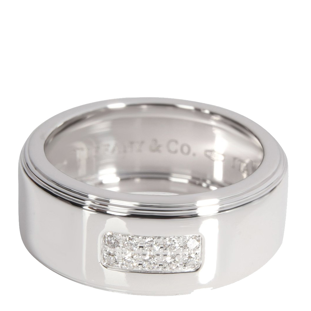 

Tiffany & Co. Century Diamond Band 18K White Gold Ring Size EU