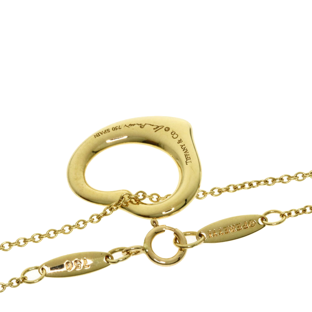 

Tiffany & Co. Elsa Peretti Open Heart 18K Yellow Gold Diamond Necklace