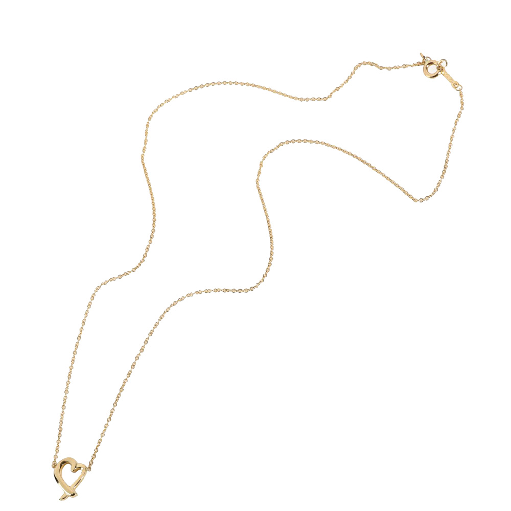 

Tiffany & Co. 18K Yellow Gold Paloma Picasso Loving Heart Pendant Necklace