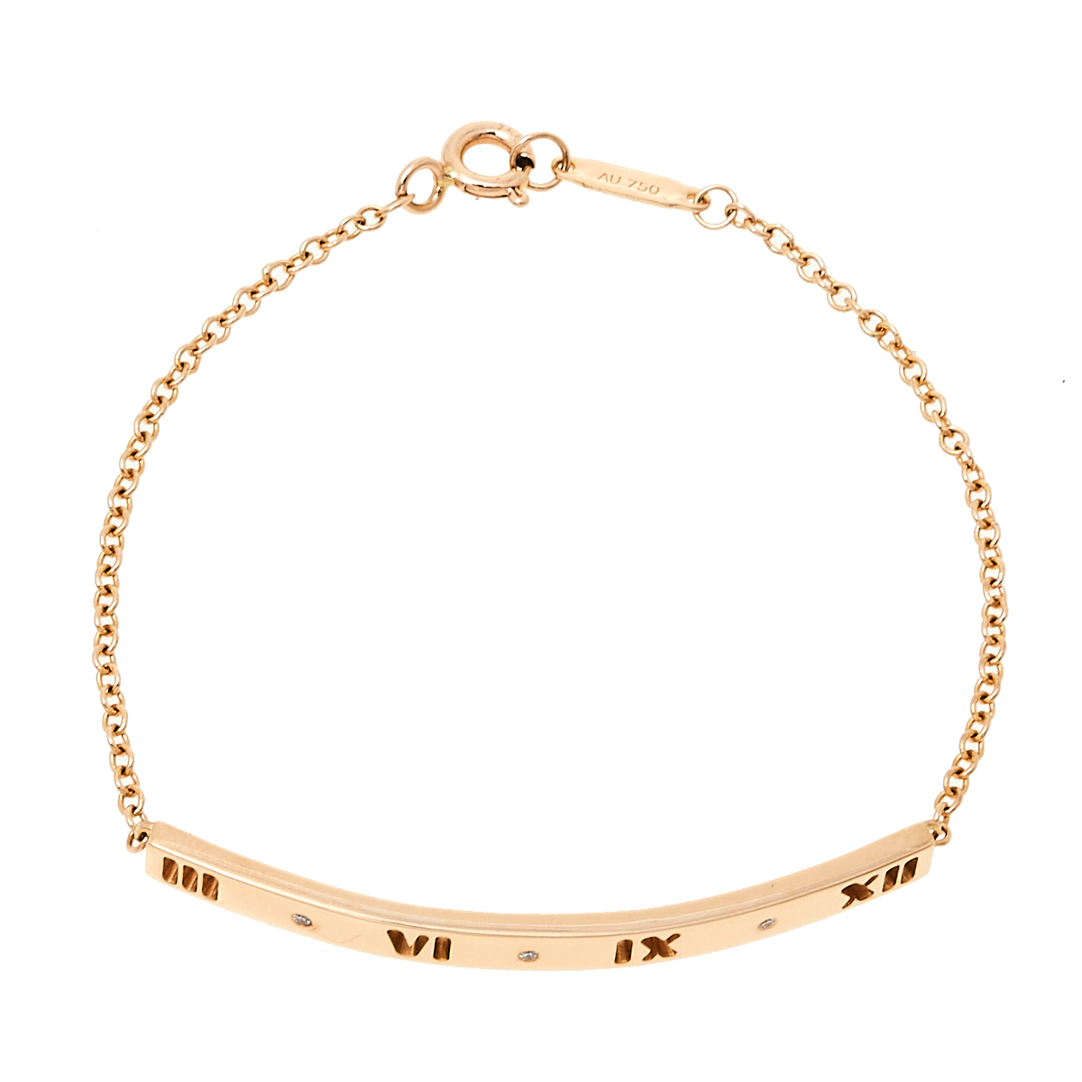 

Tiffany & Co. Atlas Pierced Diamond 18K Rose Gold Bracelet
