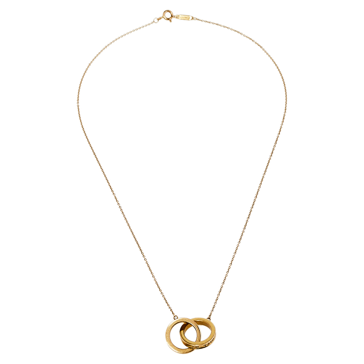 

Tiffany & Co. Tiffany 1837 18K Yellow Gold Interlocking Circles Pendant Necklace