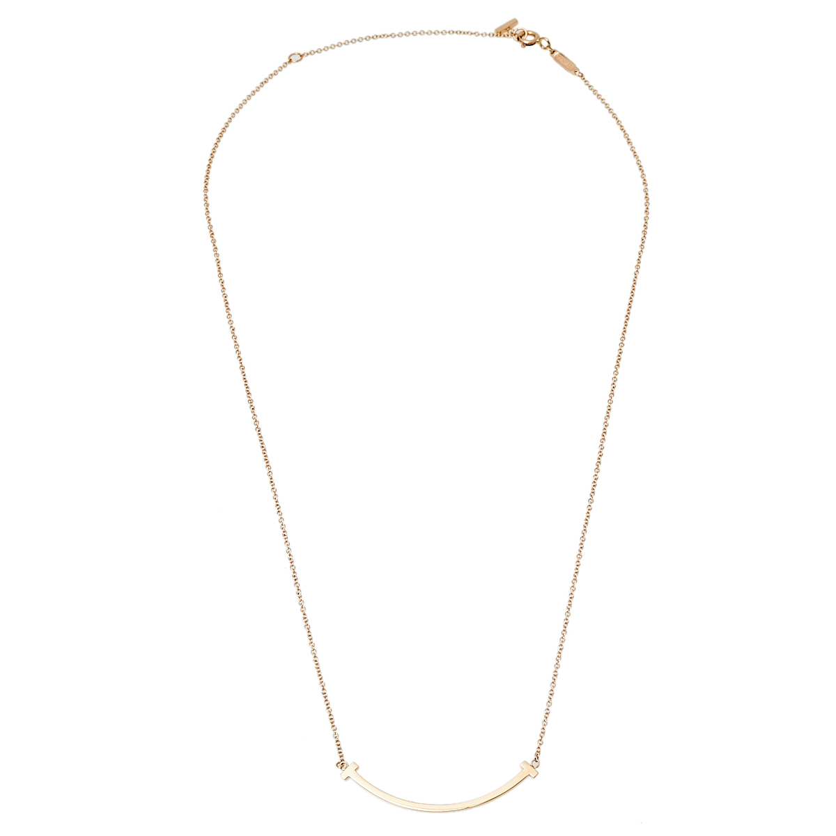 

Tiffany & Co. Tiffany T Smile 18K Rose Gold Mini Pendant Necklace