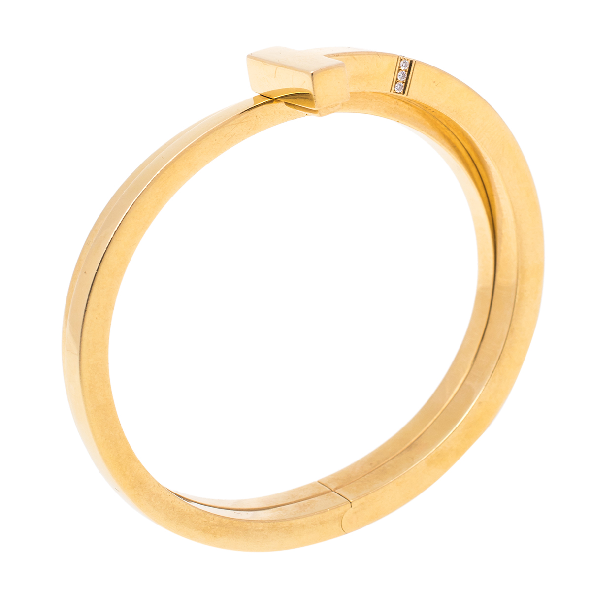 

Tiffany & Co. T Square Diamond 18K Yellow Gold Wrap Cuff Bracelet