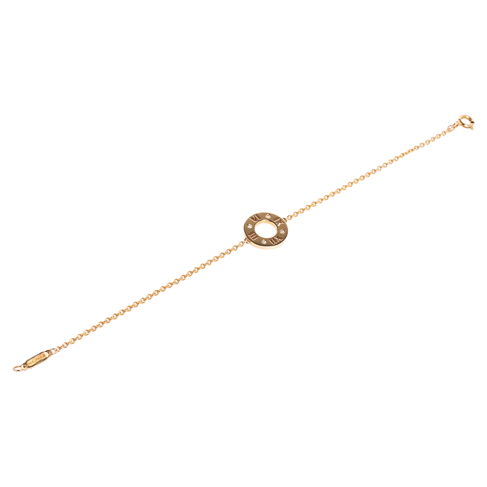 

Tiffany & Co. Atlas Pierced 18K Rose Gold Diamond Bracelet