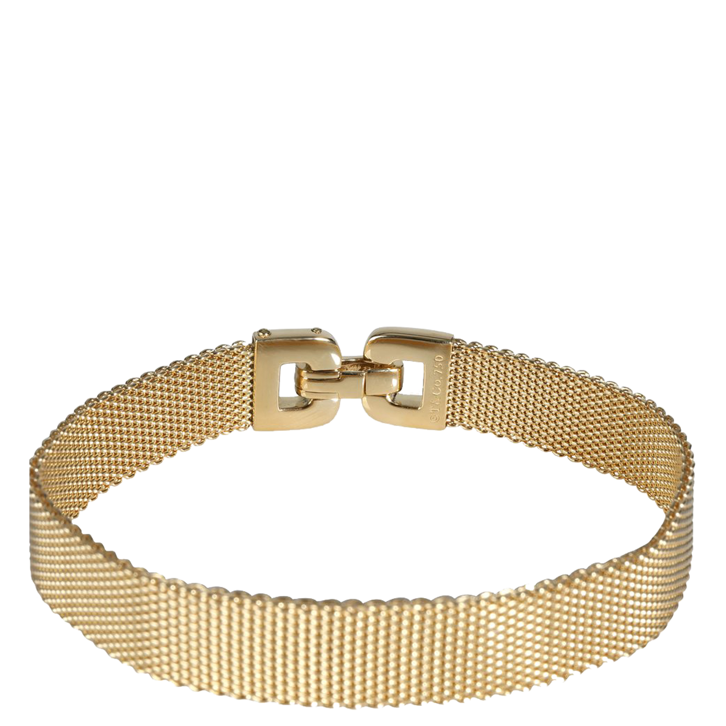 

Tiffany & Co. Narrow Mesh 18K Yellow Gold Bracelet 16.5