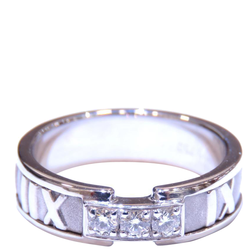 

Tiffany & Co. Atlas 18K White Gold Diamond Ring EU