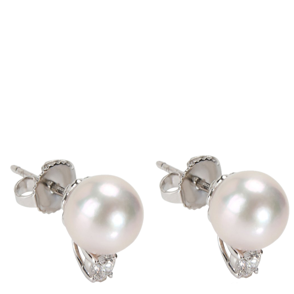 

Tiffany & Co. Pearl Diamond 18K White Gold Earrings