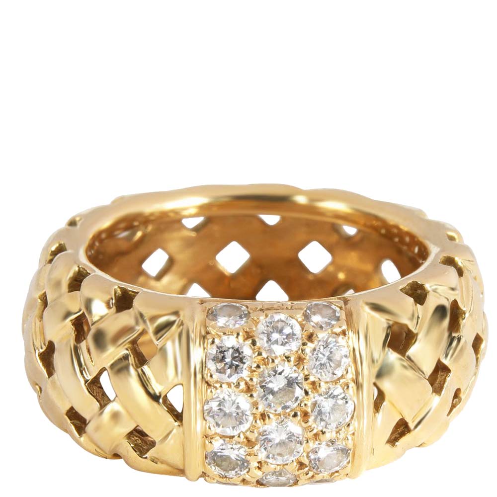 

Tiffany & Co. Vannieres 18K Yellow Gold Diamond Ring EU