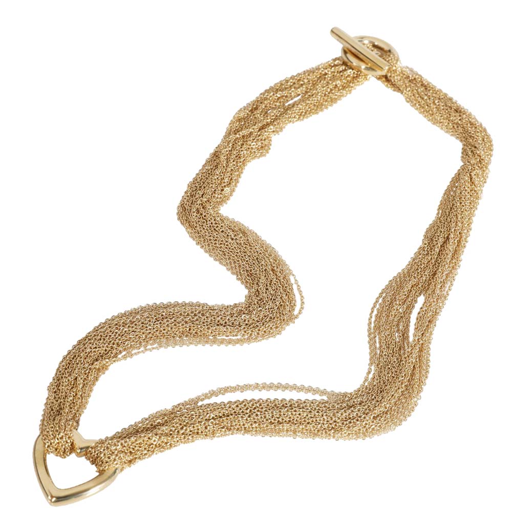 

Tiffany & Co. Heart Mesh Chain Toggle 18K Yellow Gold Necklace