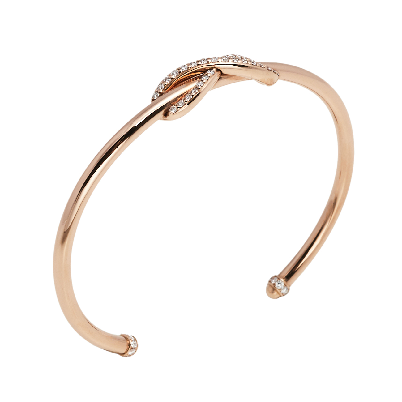 

Tiffany & Co. Infinity Diamond 18K Rose Gold Open Cuff Bracelet