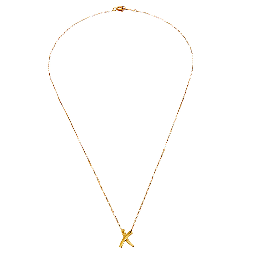 

Tiffany & Co. Paloma's Graffiti X Pendant 18k Yellow Gold Necklace