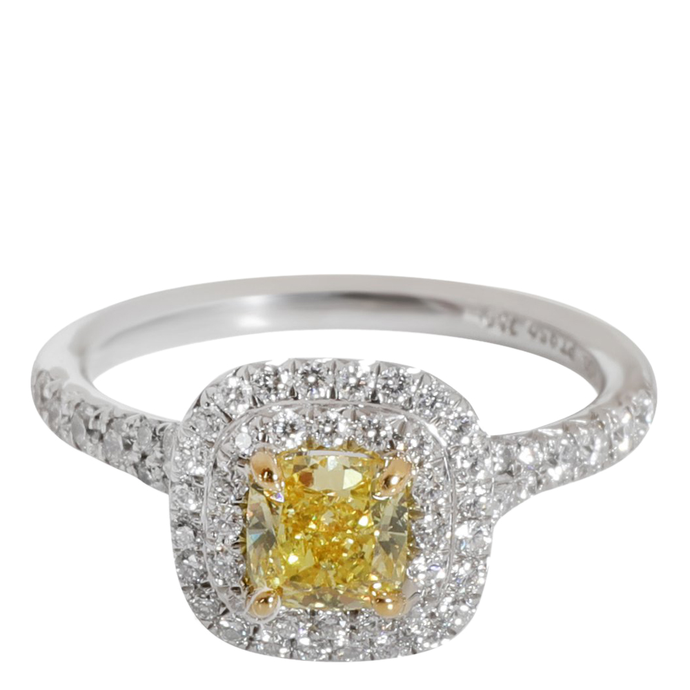 

Tiffany & Co. Tiffany Soleste Platinum, Fancy Yellow Diamond Ring EU