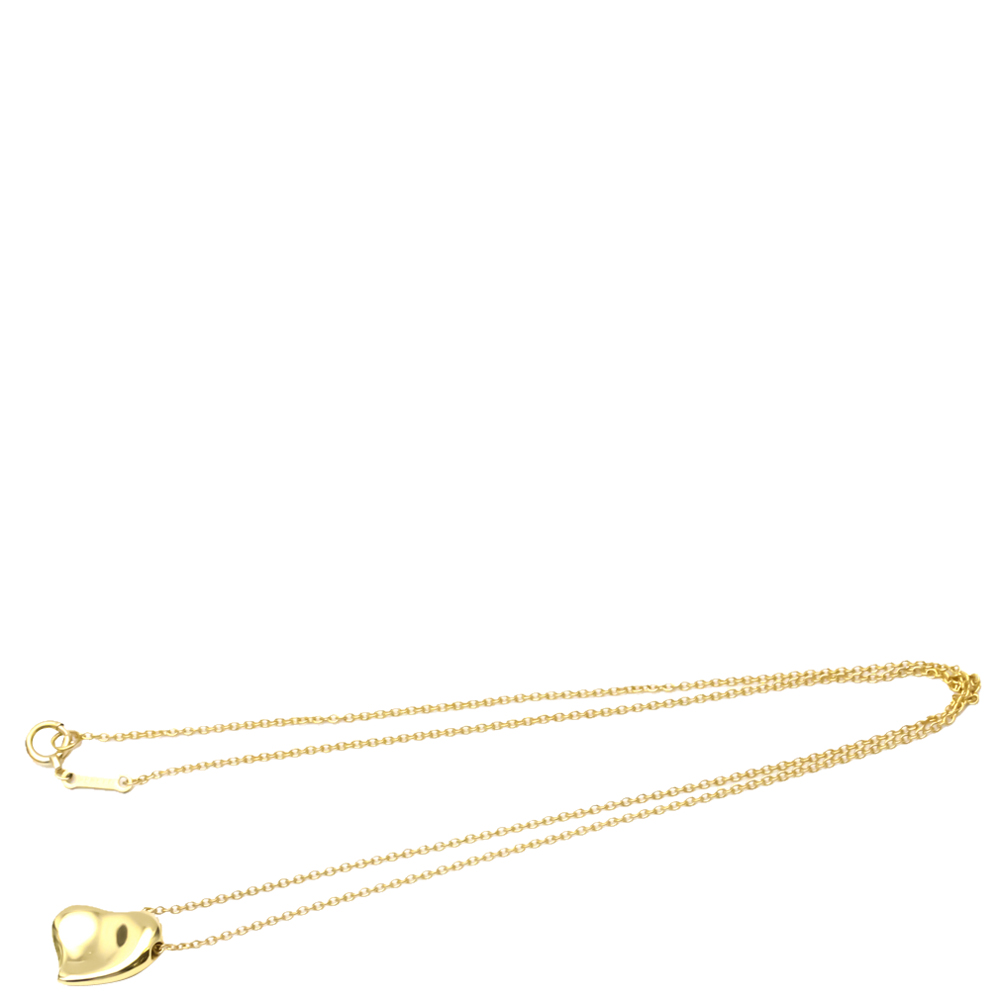 

Tiffany & Co. Full Curved Heart 18K Yellow Gold Necklace