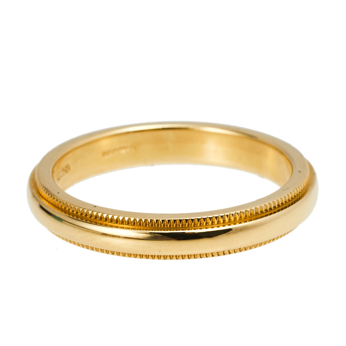 

Tiffany & Co. Classic Milgrain 18K Yellow Gold Wedding Band Ring Size