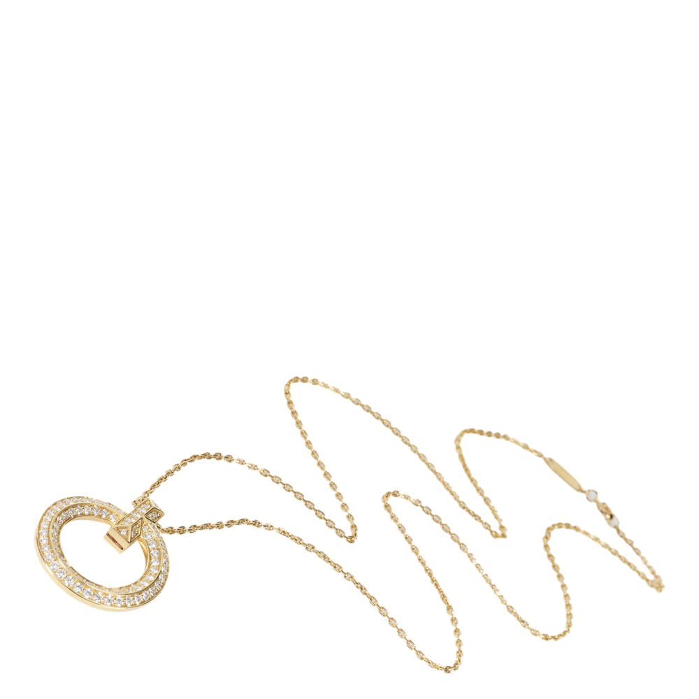 

Tiffany & Co. Tiffany T1 Circle Diamond 18K Yellow Gold Pendant Necklace