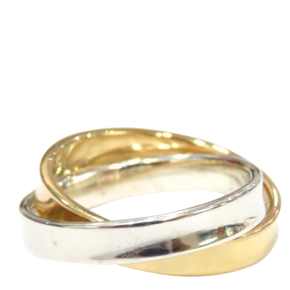 

Tiffany & Co. Tiffany 1837 Interlocking Circles 18K Yellow Gold Silver Ring EU