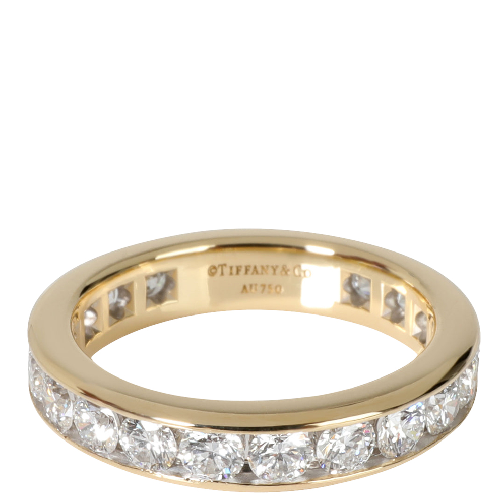 

Tiffany & Co. 18K Yellow Gold 1.8 CTW Diamond Eternity Band Ring Size EU