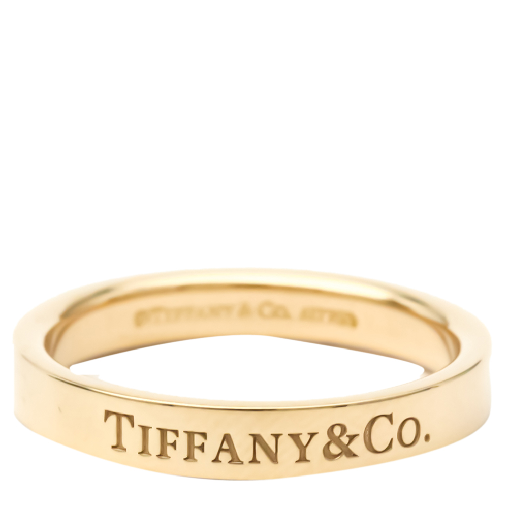 

Tiffany & Co. Logo 18K Rose Gold Ring EU 53