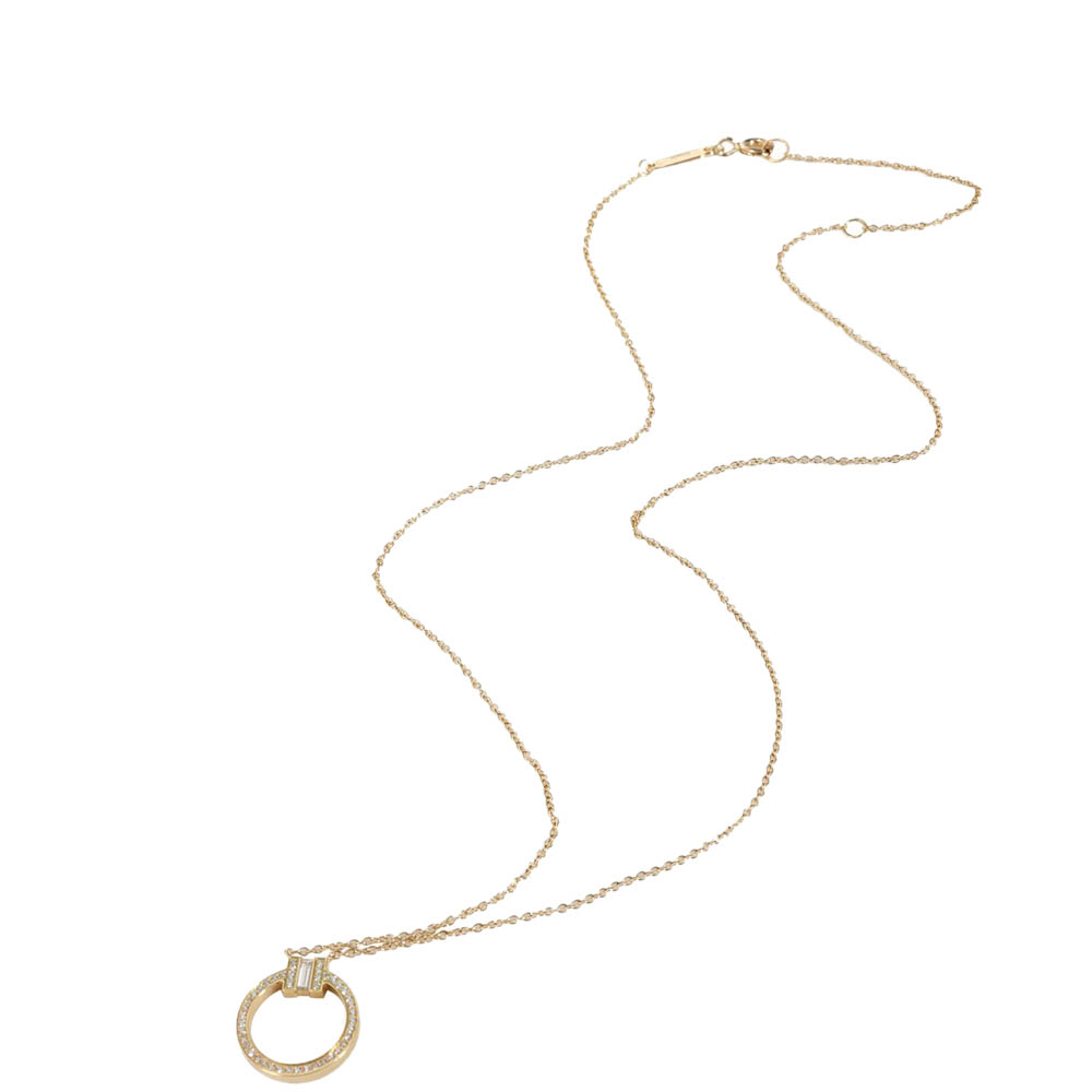 

Tiffany & Co. T Circle 18K Yellow Gold Diamond Necklace