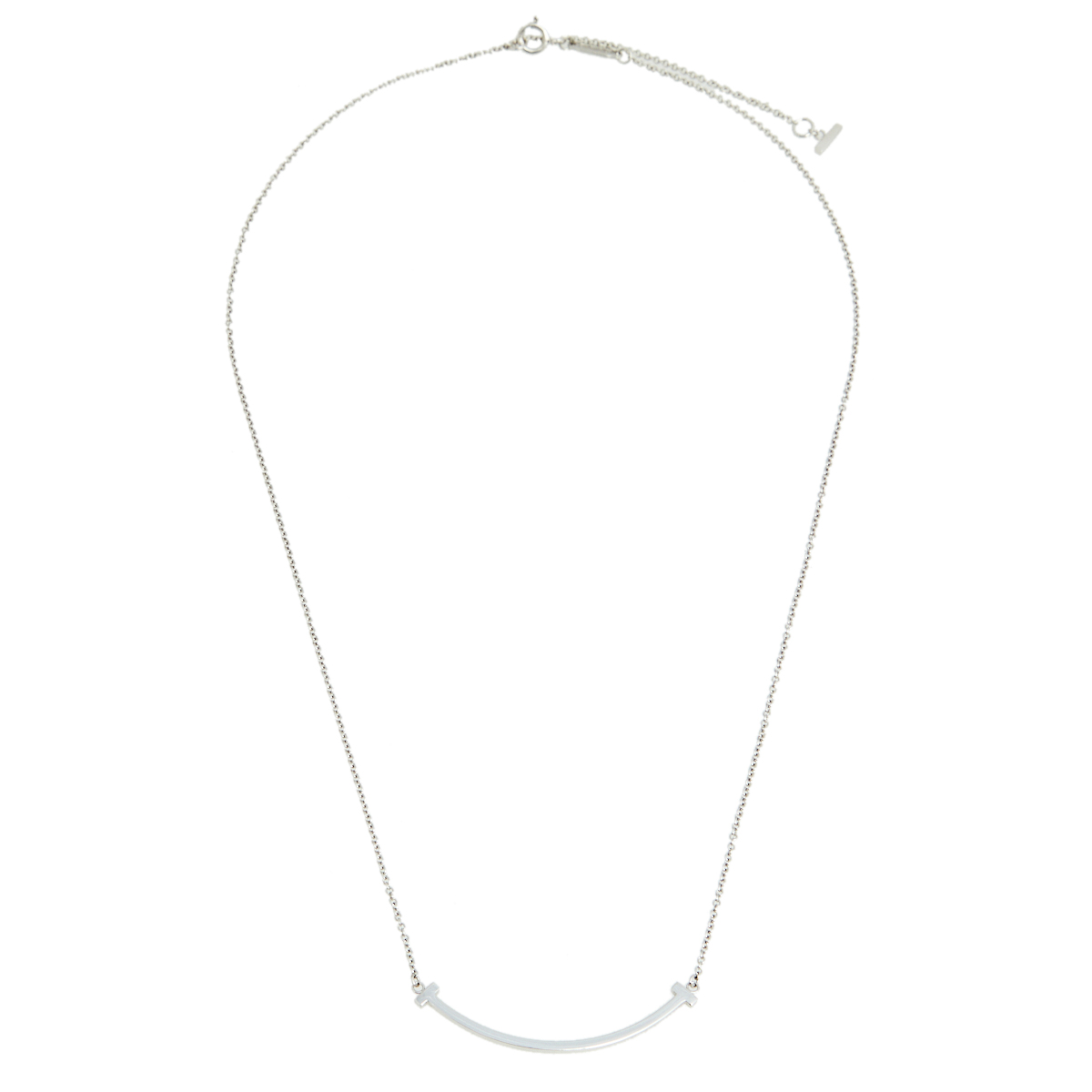 

Tiffany & Co. Tiffany T Smile 18k White Gold Pendant Necklace