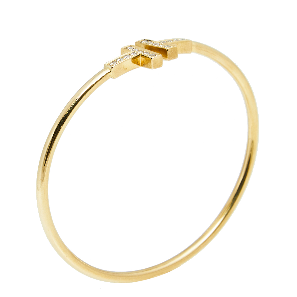 

Tiffany T Wire Diamond 18k Yellow Gold Bracelet