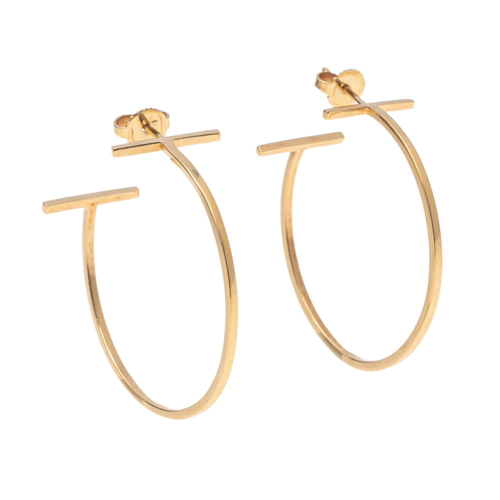 

Tiffany & Co. Tiffany T 18k Yellow Gold Hoop Earrings