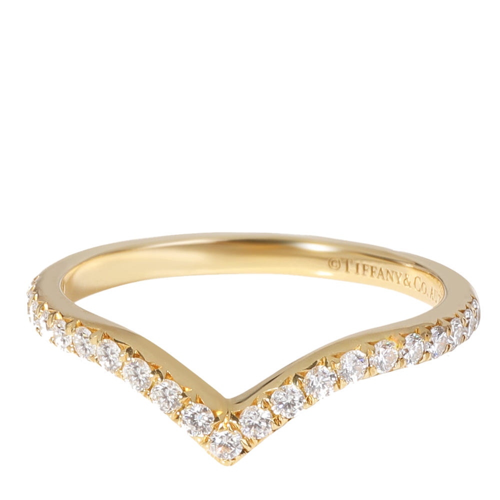 

Tiffany & Co. Soleste 18K Yellow Gold Diamond Ring EU 49