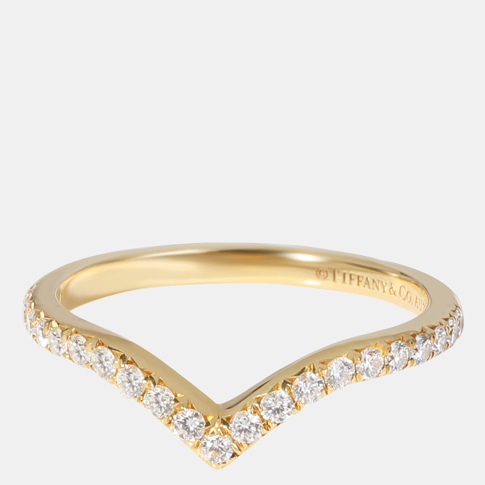 

Tiffany & Co. Soleste 18K Yellow Gold Diamond Ring EU 49