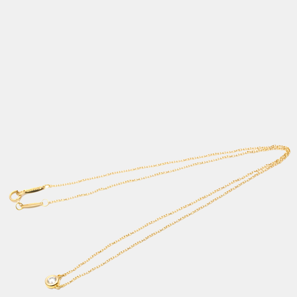 

Tiffany & Co. Else Peretti Diamond By The Yard 18K Yellow Gold Diamond Necklace