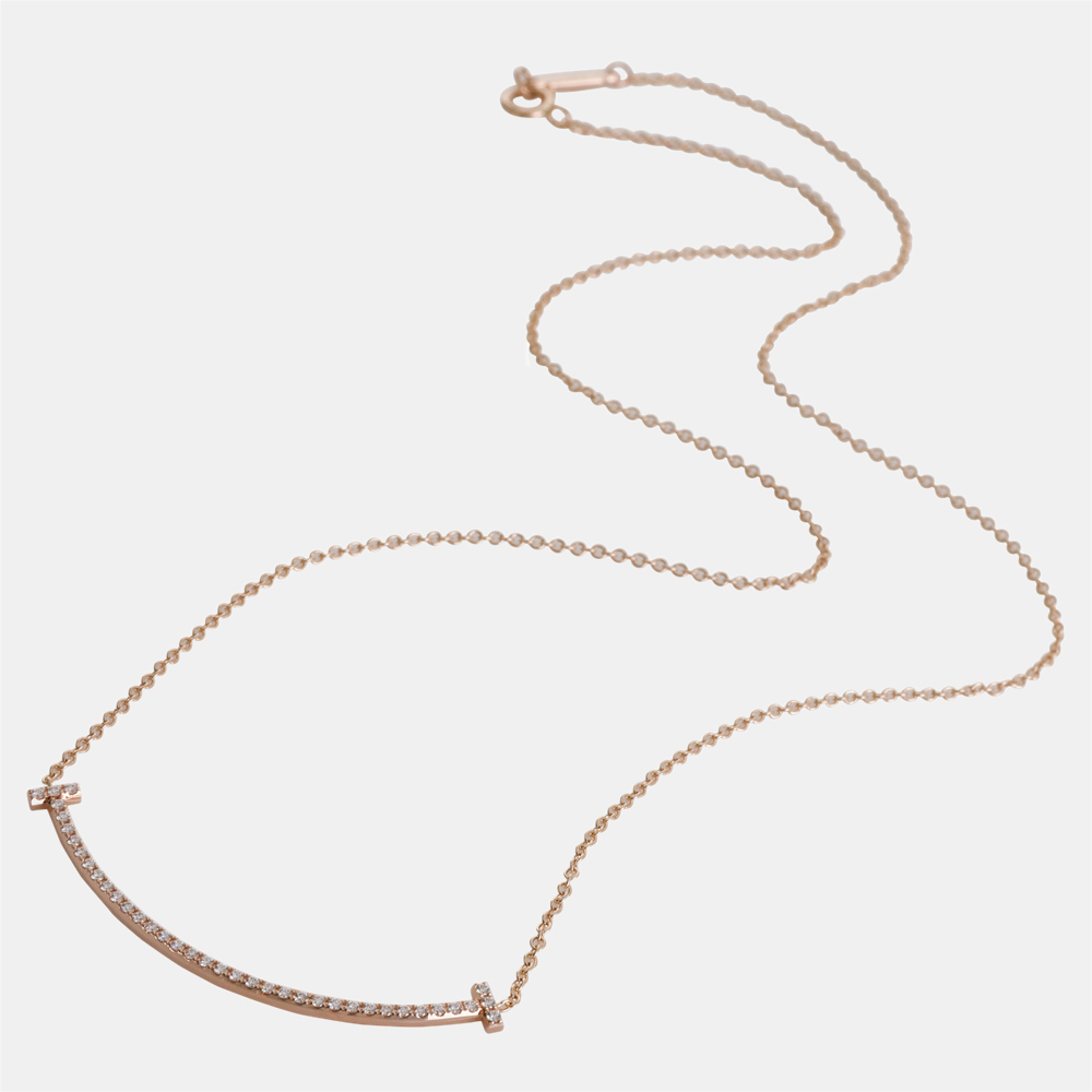 

Tiffany & Co. Tiffany T Smile 18K Yellow Gold Diamond Necklace