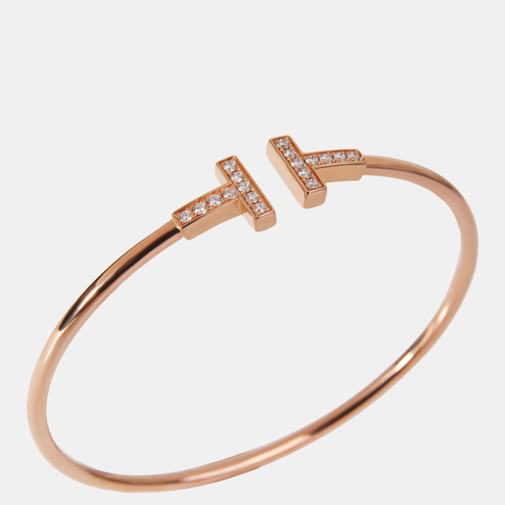 

Tiffany & Co. T Wire 18K Rose Gold Diamond Bracelet 6