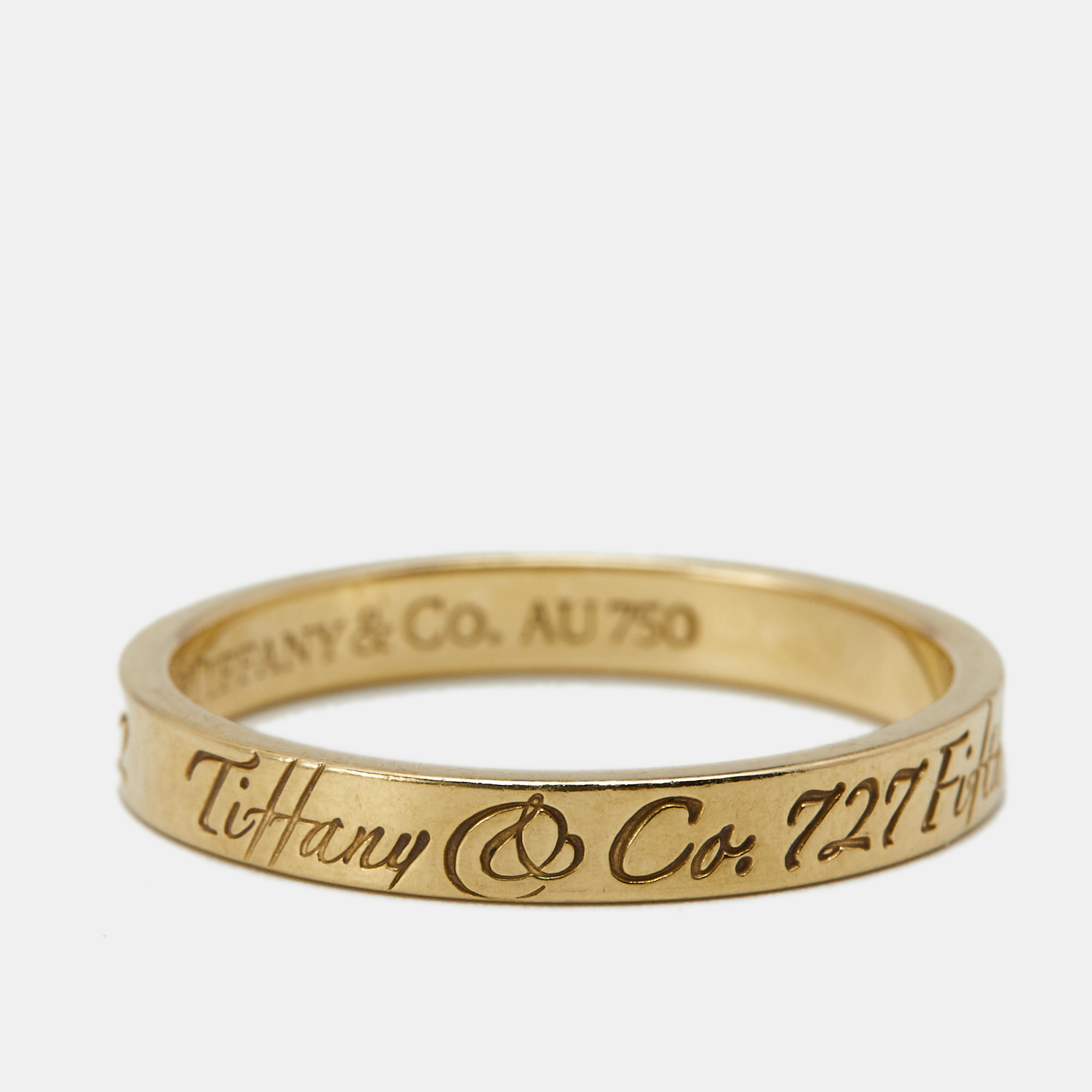 

Tiffany & Co. Notes 18k Yellow Gold Band Ring Size