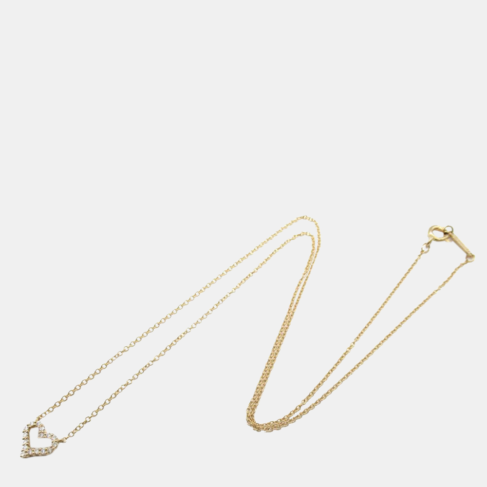 

Tiffany & Co. Sentimental Heart 18K Yellow Gold Diamond Necklace