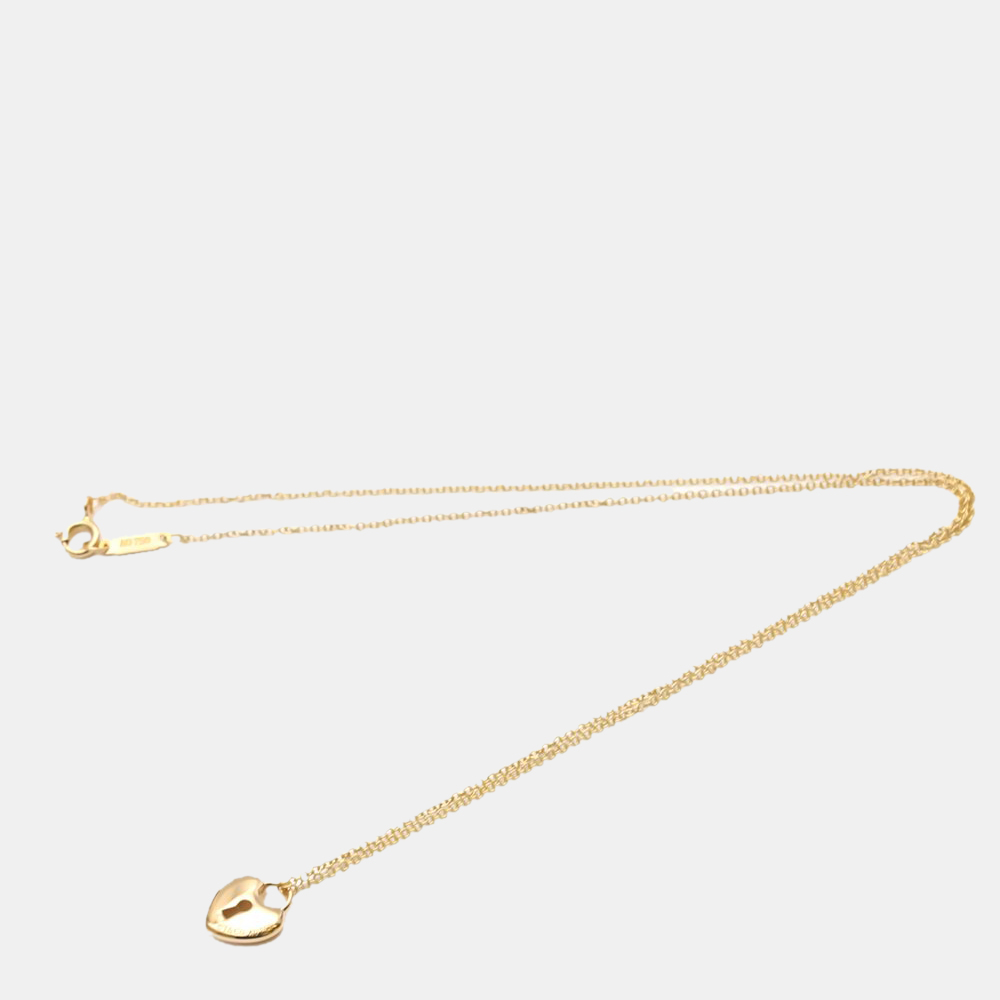 

Tiffany & Co. 18K Rose Gold Heart Lock Pendant Necklace