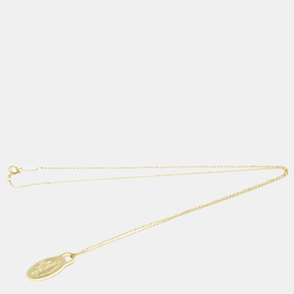 

Tiffany & Co. Return To Tiffany Oval 18K Yellow Gold Necklace