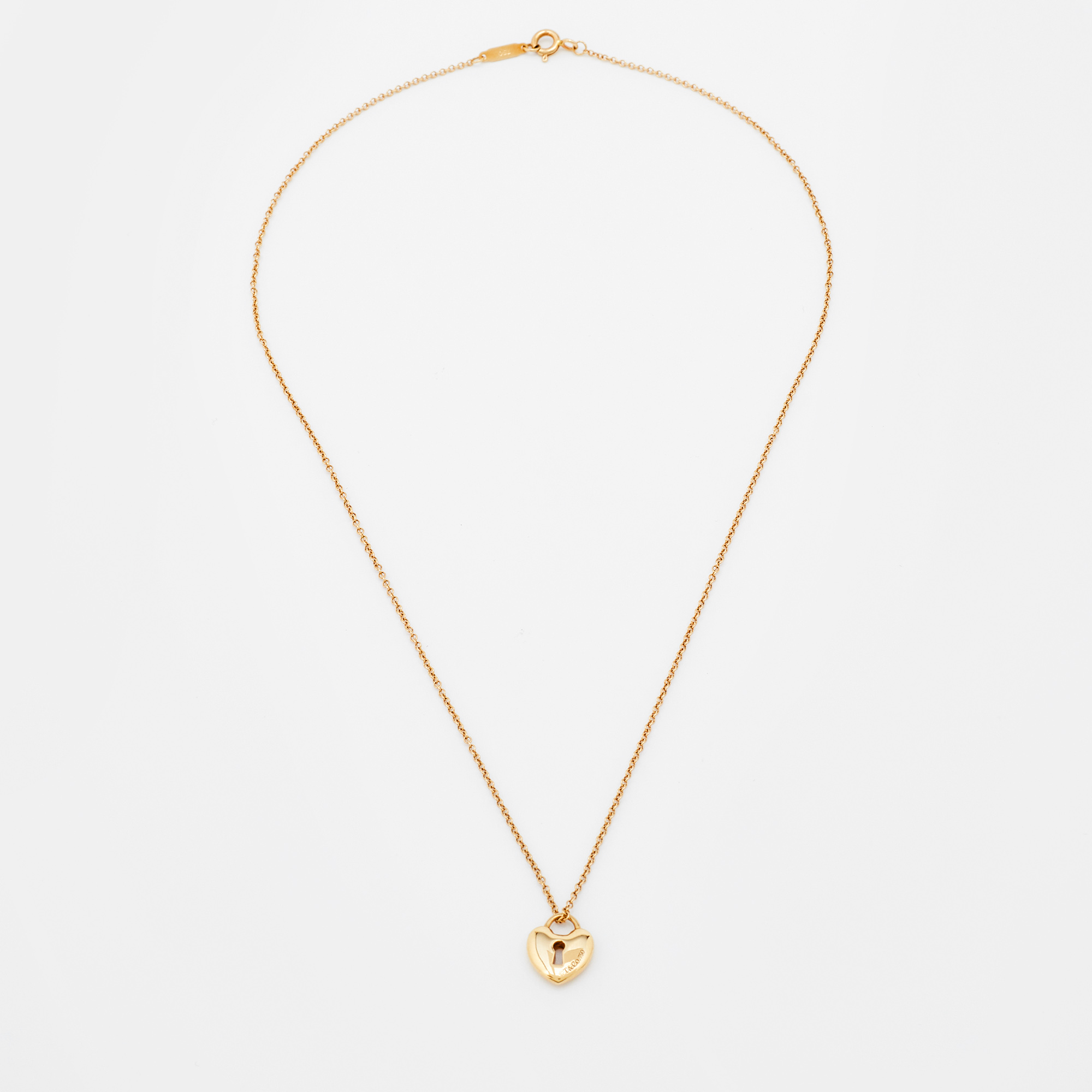 

Tiffany & Co. Heart Lock 18k Yellow Gold Pendant Necklace