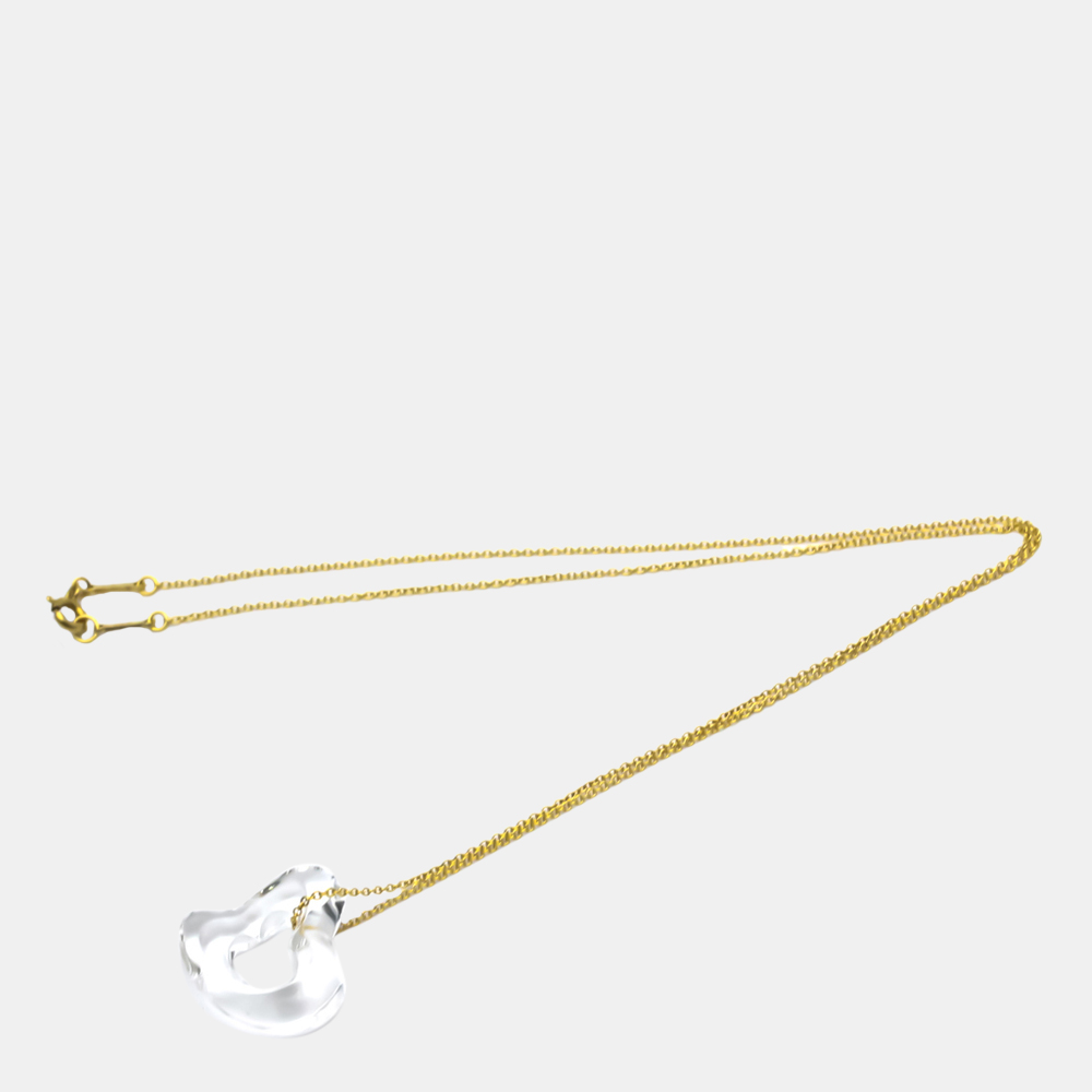 

Tiffany & Co. Heart Lock 18K Yellow Gold Crystal Necklace