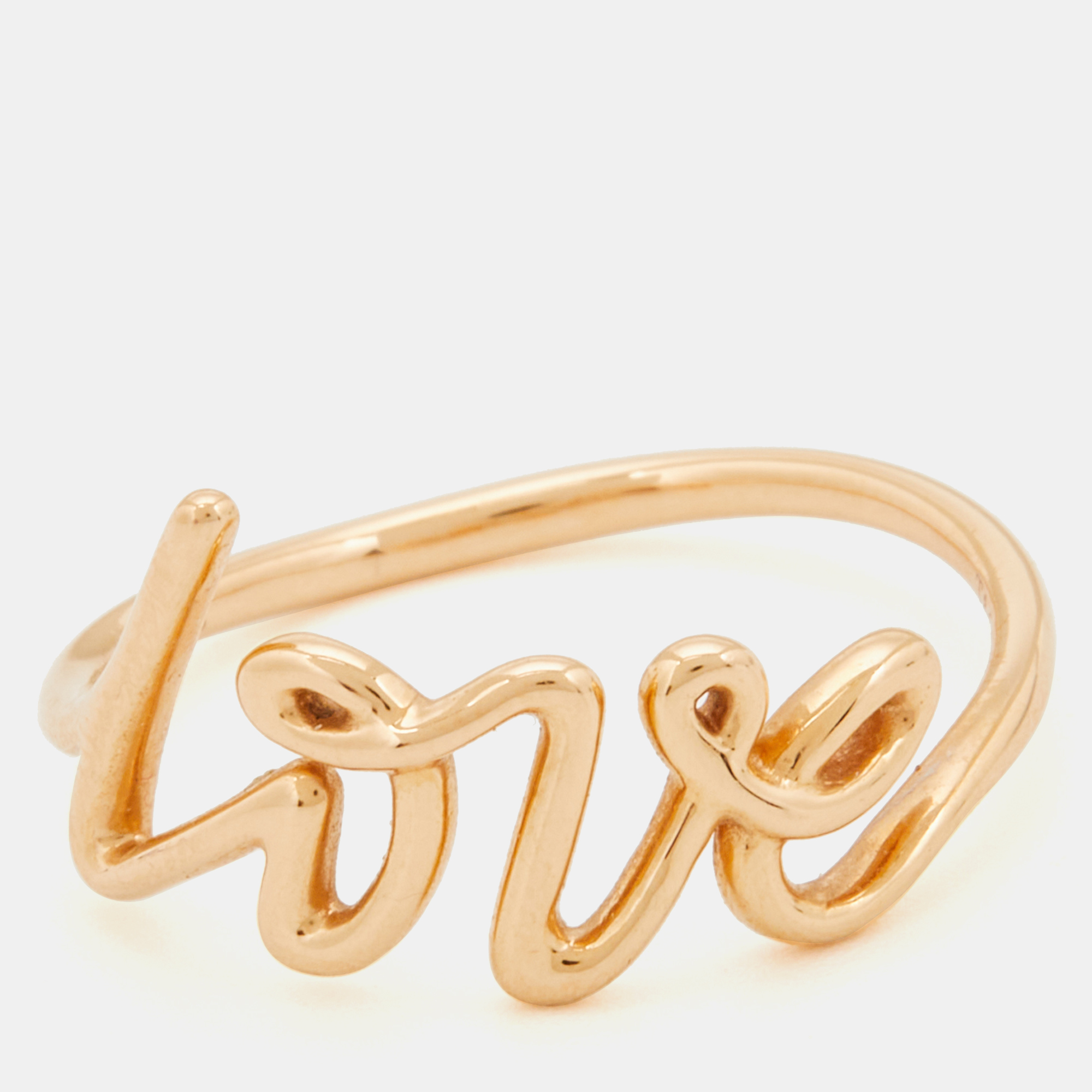 

Tiffany & Co. Paloma's Graffiti 18k Rose Gold Ring Size